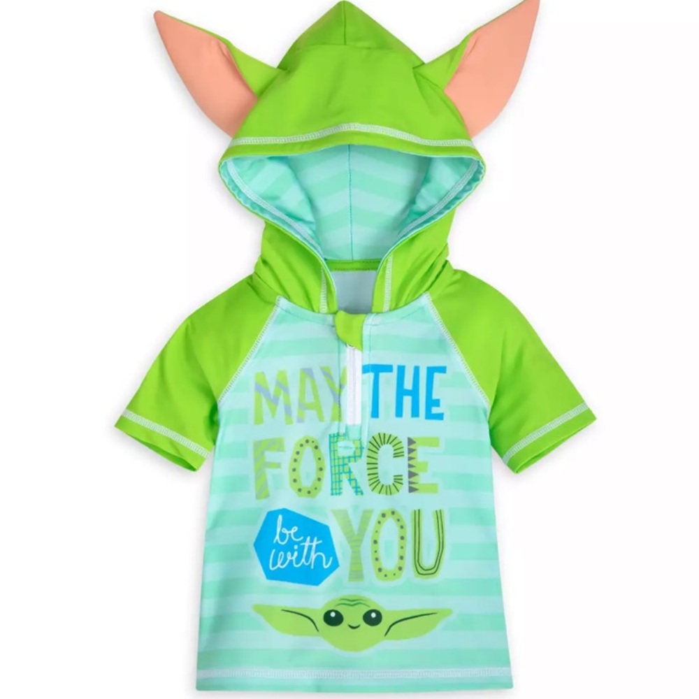New Disney Rash Guard Shirt Baby Yoda Star Wars Mandalorian